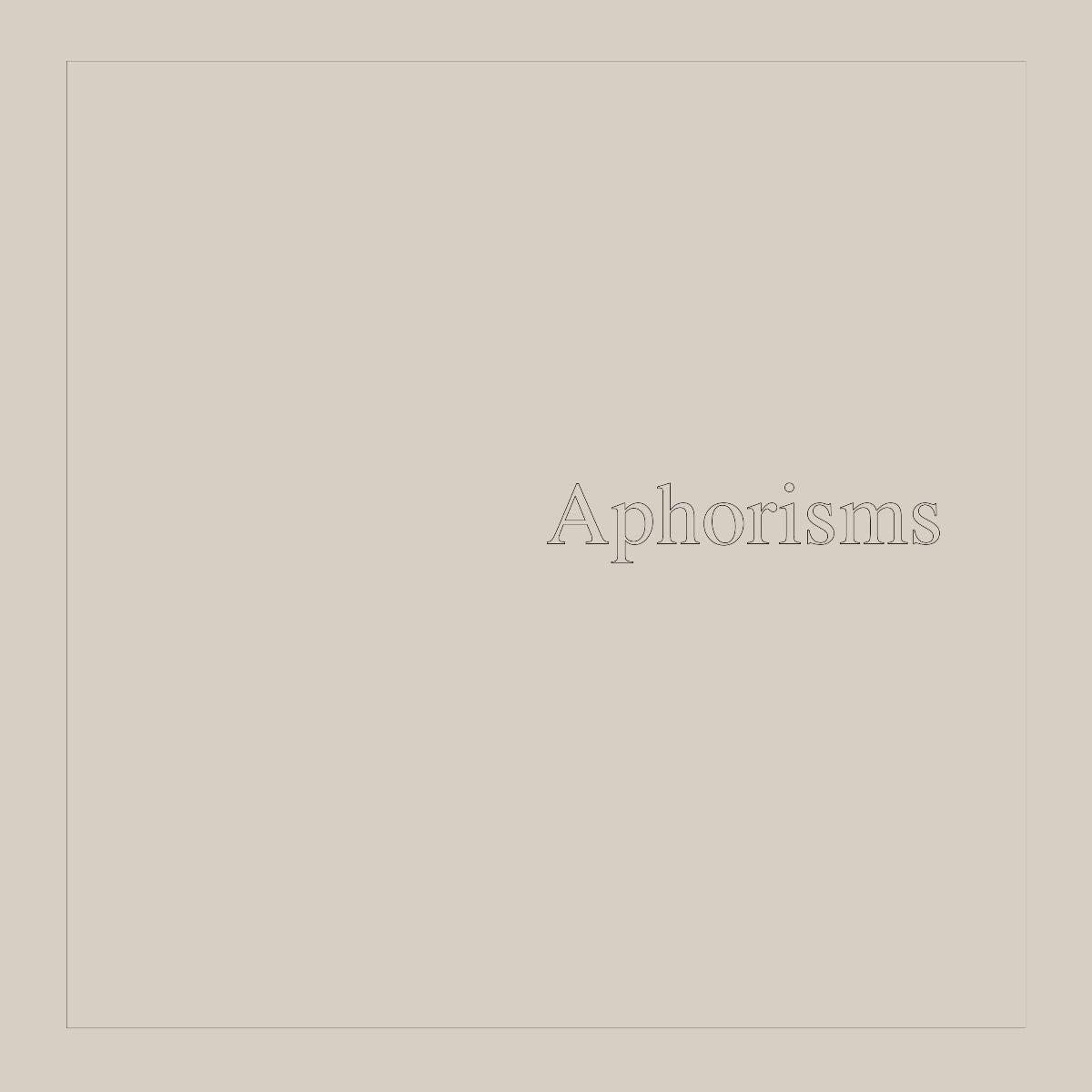 Graham Lambkin - Aphorisms