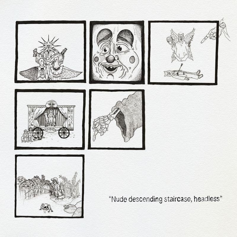 Teen Suicide - Nude descending staircase headless