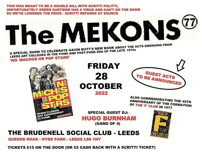 Mekons 77 (The) 28/10/22 @ Brudenell