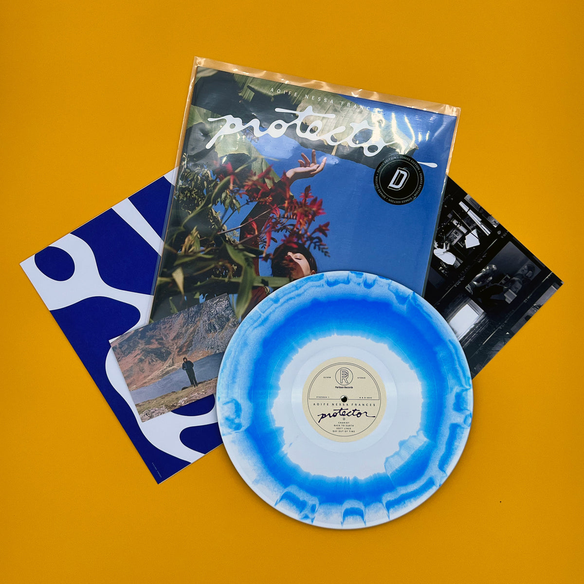 Aoife Nessa Frances - Protector: White & blue Marble Splatter Vinyl  LP + Photoprint & Postcard DINKED EXCLUSIVE 209