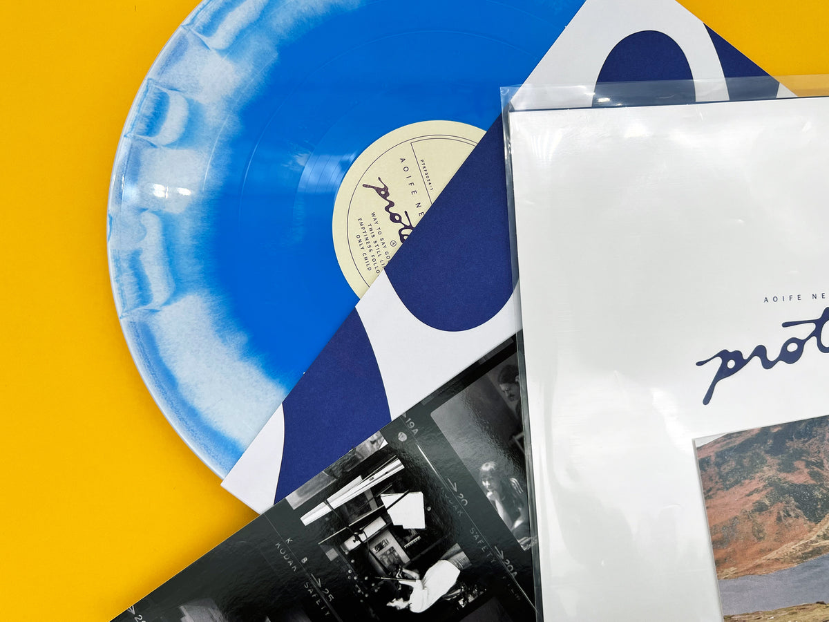 Aoife Nessa Frances - Protector: White & blue Marble Splatter Vinyl  LP + Photoprint & Postcard DINKED EXCLUSIVE 209