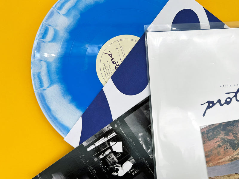Aoife Nessa Frances - Protector: White & blue Marble Splatter Vinyl  LP + Photoprint & Postcard DINKED EXCLUSIVE 209