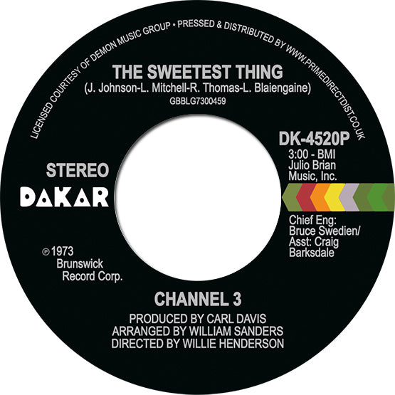 Channel 3 - The Sweetest Thing / Someone Else's Arms : 7" Single Limited RSD 2021