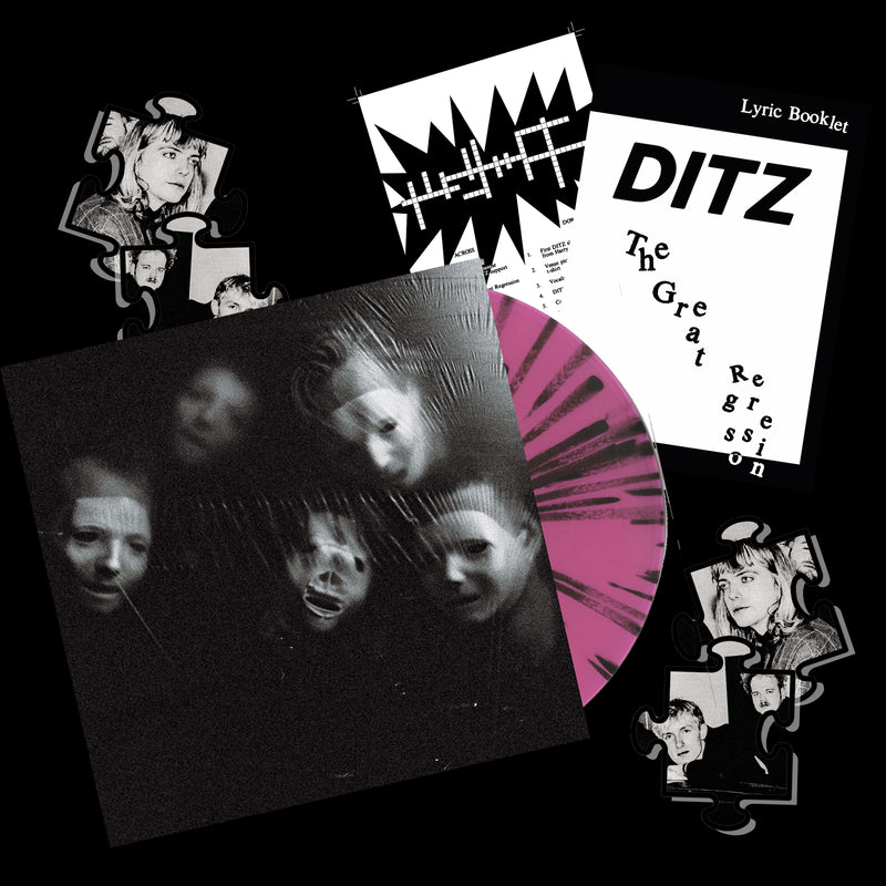 DITZ - The Great Regression: Pink/Black Splatter Vinyl LP + Games Package DINKED EXCLUSIVE 176