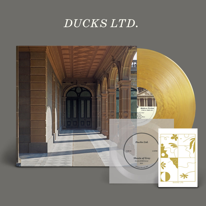 Ducks Ltd - Modern Fiction: Limited Gold Nugget Vinyl LP With Bonus Flexi And Signed Postcard DINKED EXCLUSIVE 132