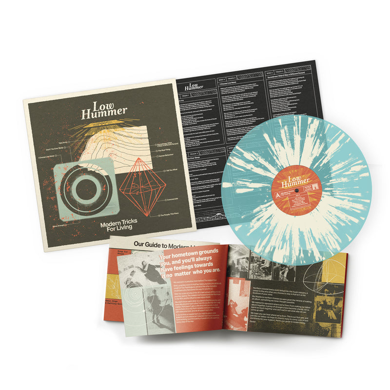 Low Hummer - Modern Tricks For Living: Limited Blue/Cream Splatter Vinyl LP With A5 Zine & Lyric Insert DINKED EXCLUSIVE 123