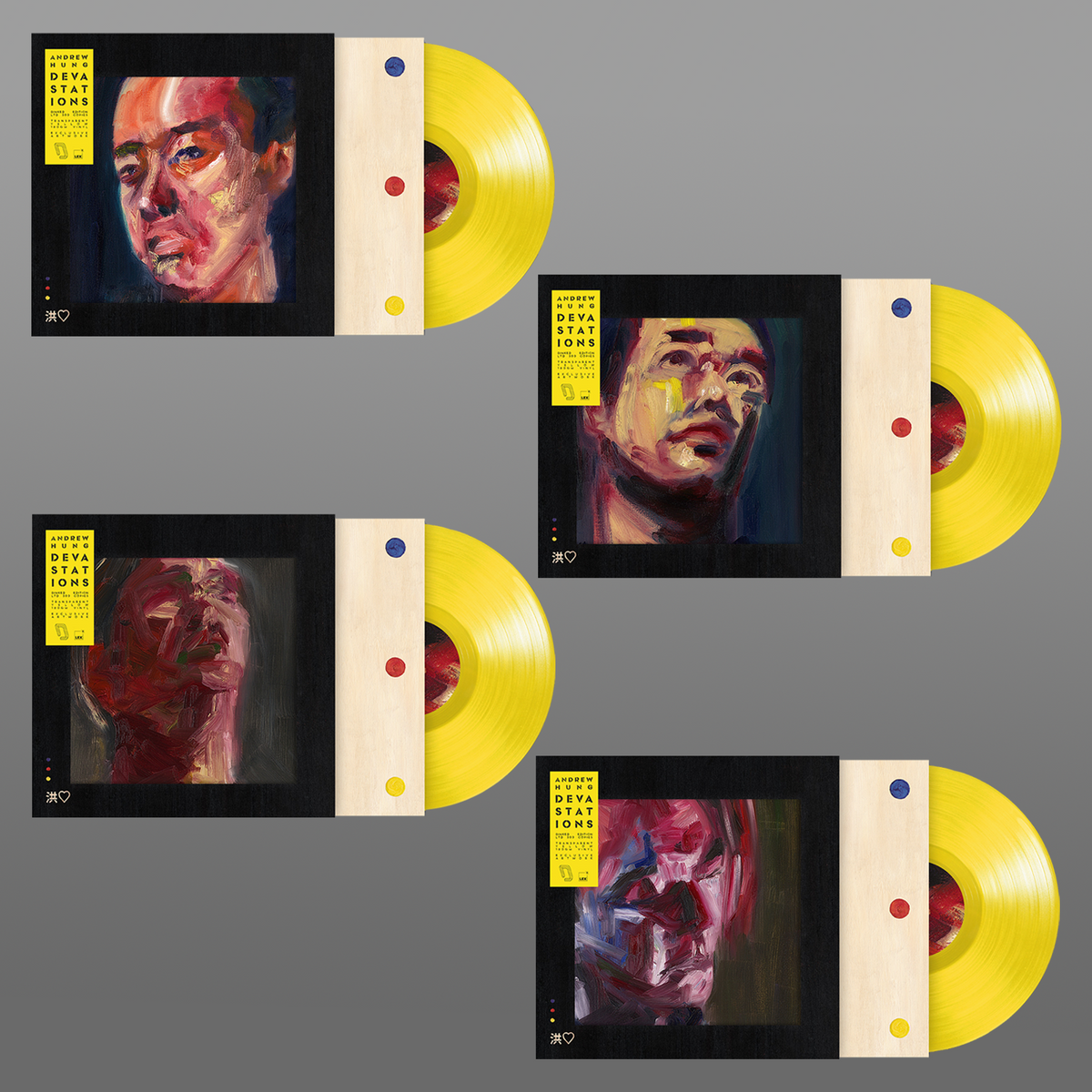 Andrew Hung - Devastations : Limited Transparent Yellow Vinyl LP in Die Cut Sleeve *DINKED EXCLUSIVE 109