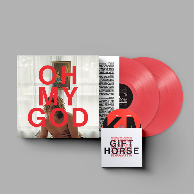 Kevin Morby - Oh My God - Double Opaque RED Colour Limited Numbered Vinyl LP (with bespoke art) plus 12x12 Art Print *DINKED EXCLUSIVE 010 *Pre-Order