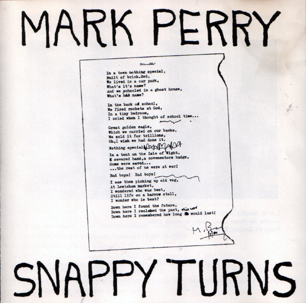 Mark Perry - Snappy Turns: Vinyl LP Limited RSD 2021