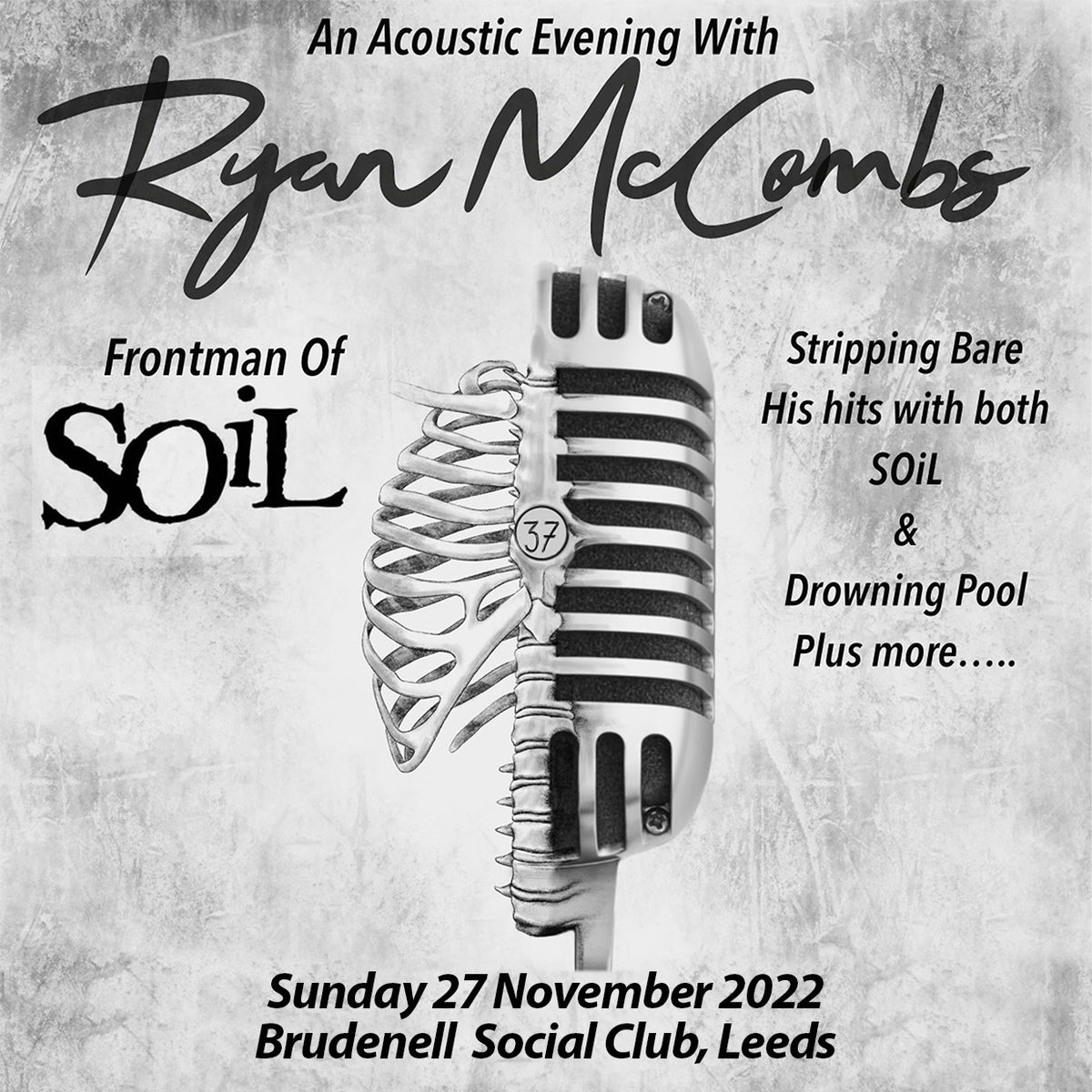 Ryan McCombs (Soil / Drowning Pool) Acoustic 27/11/22 @ Brudenell Social Club