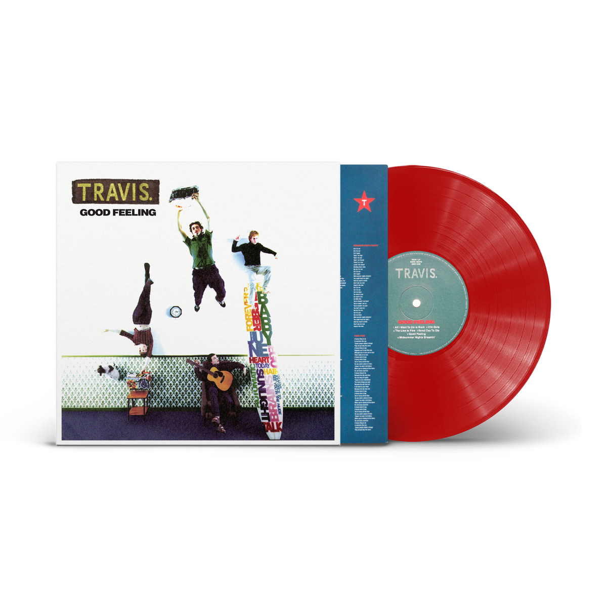 Travis - Good Feeling: Vinyl LP: Red Vinyl + Signed Postcard Set