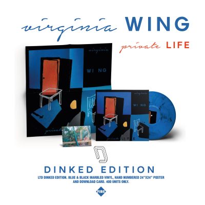 Virginia Wing - private LIFE: Limited Blue Black Marble LP With Poster + Downlaod Postcard *DINKED EXCLUSIVE 079