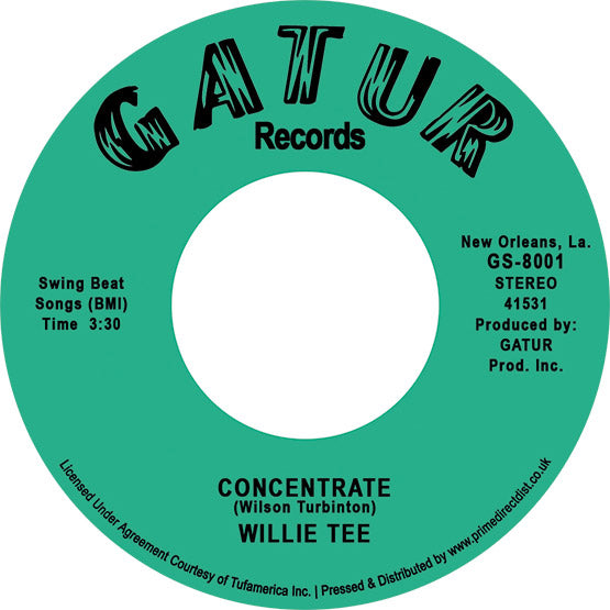 Willie Tee - Concentrate/Get Up - Limited RSD 2022
