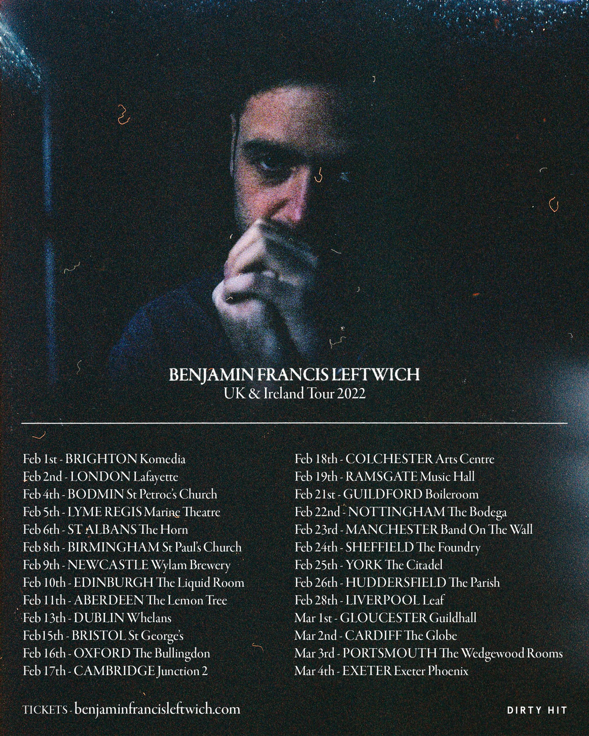 Benjamin Francis Leftwich  26/02/22 @ The Parish, Huddersfield