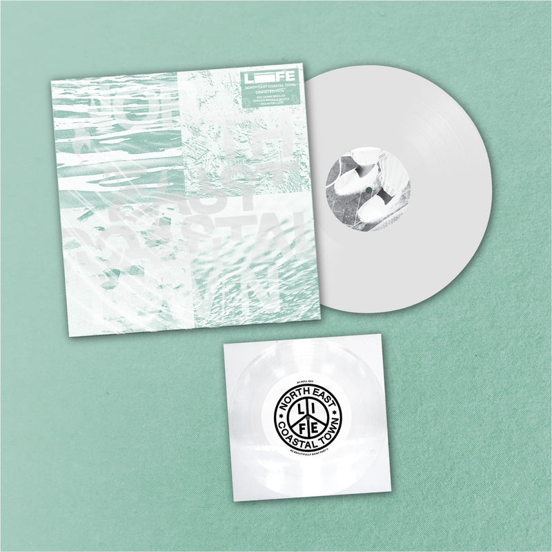 Life - North East Coastal Town: Limited White Vinyl LP in Alternative sleeve with Flexi DINKED EXCLUSIVE 179