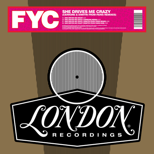 Fine Young Cannibals feat. Cerrone & Dimitri From Paris - She Drives Me Crazy: Vinyl 12" Limited RSD 2021