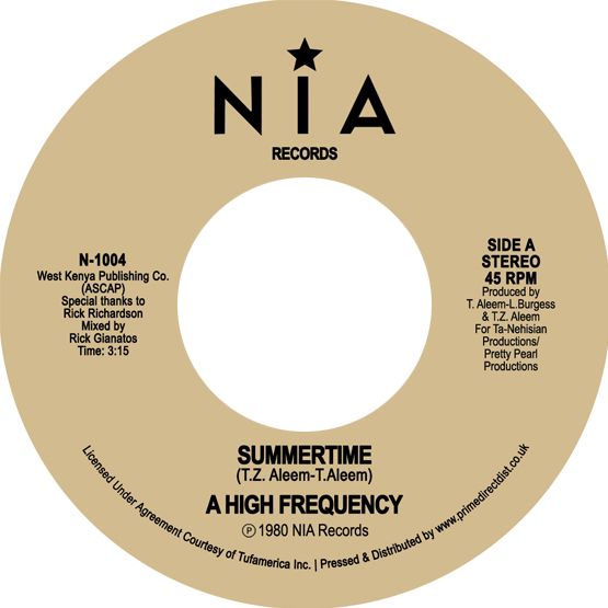 High Frequency - Summertime: 7" Single Limited RSD 2020 Oct Drop