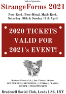 StrangeForms 2020 10/04/21 - 11/04/21 @ Brudenell Social Club *Cancelled